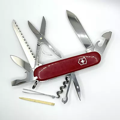 Victorinox Huntsman Swiss Army Pocket Knife (1.3713) - Red - 91mm • $21.70