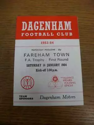 14/01/1984 Dagenham V Fareham Town [FA Trophy] • £3.99