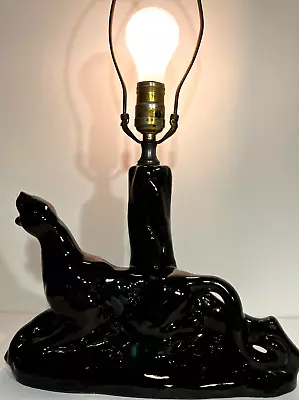 Black Panther Lamp 1950 Excellent Preowned Working Not Planter Vintage • $75.99