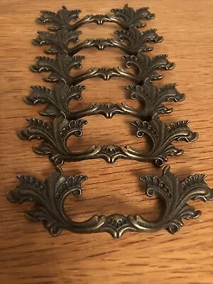 3  Center French Provincial Drawer Pulls Shabby Chic Handle Brass NEW Lot Of 6 • $25.99