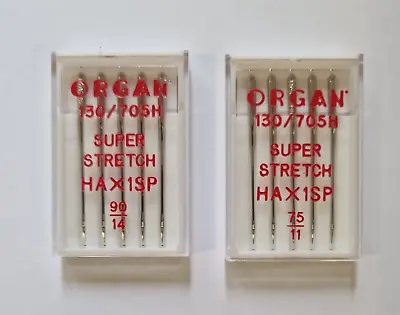 £3.95 • Buy Organ Japan Domestic Overlocker Machine Needles - SUPER STRETCH HAx1SP