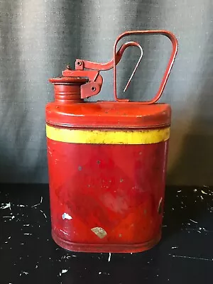 Vintage Eagle Mfg Co No 1801 Steel 1 Gallon Safety Gas Can Dispenser Red • $30