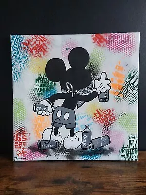 New Original Painting/ Mickey MOUSE Graffiti / Abstract Wall Art / Certificate • £69.99