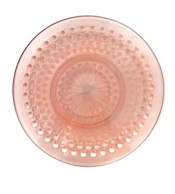 Vintage Pink Depression Pressed Glass Saucer Inches Bubble Pattern • $14