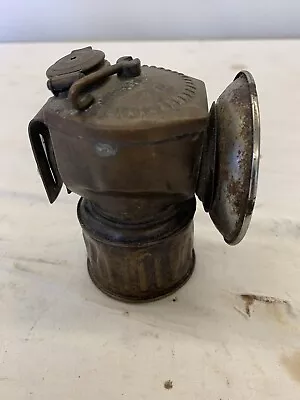 Vintage Justrite Carbide Light ~ Justrite Lanp Co ~ Coal Miner Carbide Headlamp • $25