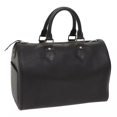 LOUIS VUITTON Epi Speedy 25 Hand Bag Noir Black M43012 LV Auth 64812 • $560