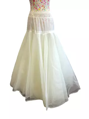 Tulle Underskirt Petticoat Floor Length Wedding Prom Elasticated Waist Charity • £24.99