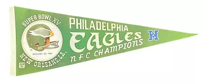 Vintage 1980 Philadelphia Eagles Superbowl XV NFC Champions 29  Football Pennant • $39.99