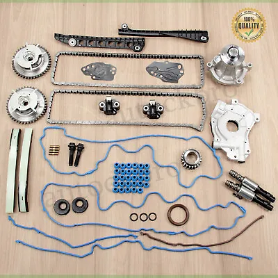 Timing Chain Kit Oil &Water Pump Cover Gaskets Set For Ford F150 Lincoln 5.4L 3V • $213.79