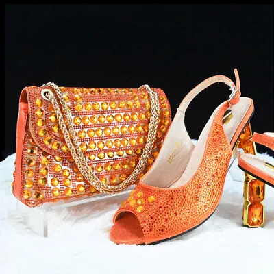 1 Set Shoes And Bag Latest Design Italian Luxury Matching Women Shoes Party New • $98.72