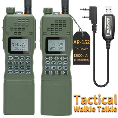 Baofeng AR-152 15W Walkie Talkie V/UHF Military Tactical Two Way Ham Radio 2Pack • $139.99