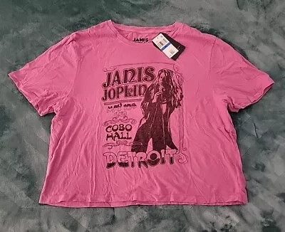 NWT Junk Food Janis Joplin Cobo Hall Detroit Short Sleeve Crop XL T-Shirt • $34.18