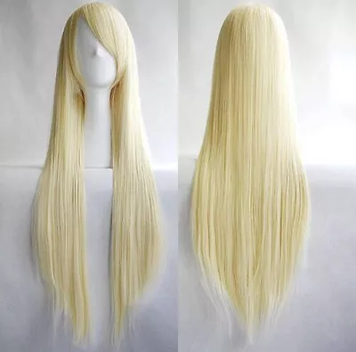 New Sexy 80cm Long Straight Wigs Halloween Cosplay Costume Anime Hair Full Wig • $14.99