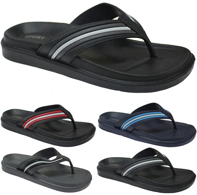 Mens Eva Toepost Sandals Flip Flops Pool Beach Slippers Walking Mules Sports Sz • £5.95