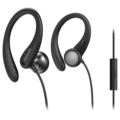 $35 • Buy Philips EarHook Ear-Bud Sports Earphones/Headphones W/ Mic 1.2m Cable 3.5mm Jack