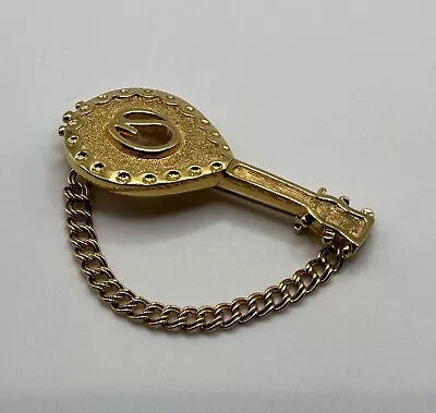 Vintage St. John Gold Tone Mandolin Chain Brooch • $224.99