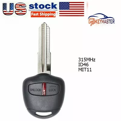 Smart Remote Key Fob For Mitsubishi Lancer Outlander L200 Pajero 315Mhz ID46 2B • $11.99