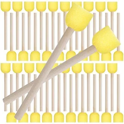 $11.73 • Buy 40 Pieces Round Foam Sponge Brush Set For Kids DIY Painting Arts And Crafts