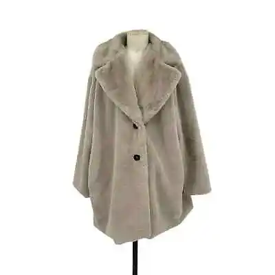 $68.79 • Buy Zara Taupe Sand Faux Fur Lapel Collar Coat Size XXL
