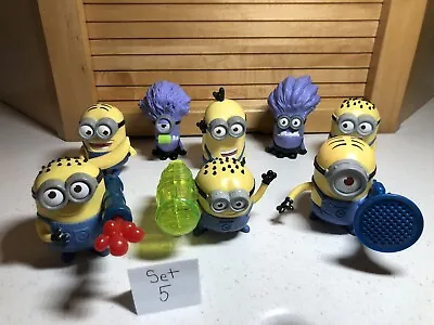 2013 Despicable Me 2 McDonalds Happy Meal Toys Complete Set Of 8 Minions Set #5 • $20