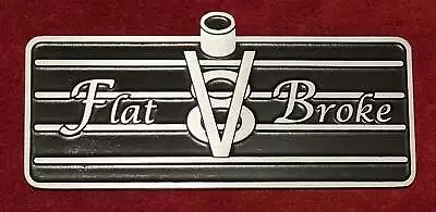 Ford Flathead Flat Broke V8 Car Club Plaque Cast Aluminum Black NEW • $56.40