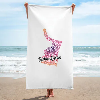 Tamaulipas Mexican Mandala Map Towel For Bathroom | Beach Towel • $32.60