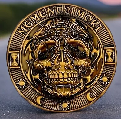 🔥Memento Mori Antique Copper 3D Stoic Coin | EDC Worry Medallion | EDC Reminder • $15.95