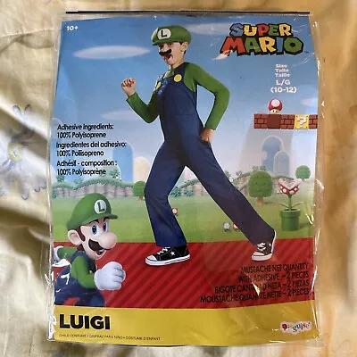 Super Mario Luigi Costume Child Size L/G 10-12 • $6