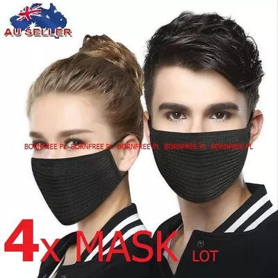 4x WASHABLE FACE MASK PROTECT COLD DUST GERM SMELL BACTERIA POLLEN FLU COUGH DIY • $15.96