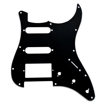 £10.62 • Buy Black HSS Pickguard High Quality 3ply 11 Holes For Fender Strat Replacement