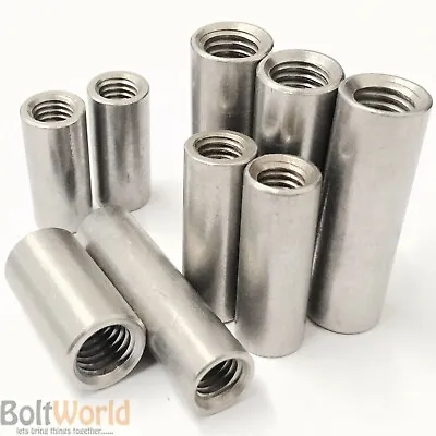 £3.26 • Buy A2 Stainless Steel All Thread Sleeve Rod Bar Stud Round Connector Tube Long Nuts