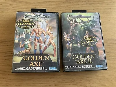 Vintage Golden Axe And Golden Axe II Combo Set Of SEGA Mega Drive 16-Bit Games • $98.88