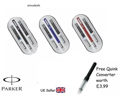 £12.49 • Buy Parker Vector Calligraphy Fountain Pen Set - 3 NIBS & 2 Blue 2 Black CARTRIDGES