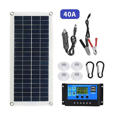 Solar Panel Kit 40W 12V Monocrystalline With 10A Solar Charge Controller • $26.72