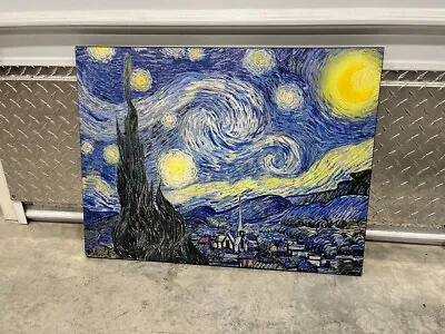 Van Gogh-Inspired 'Starry Night' Print On Wooden Board • $20