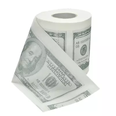 One Hundred Dollar Bill Toilet Paper Novelty Fun $100 TP Money Roll Gag Gift • $9.88