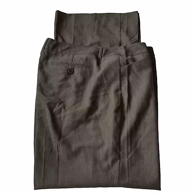 NEW YORK & COMPANY Brown Microdot Flare Dress Trouser Pants Slacks 16 Tall • $17.50