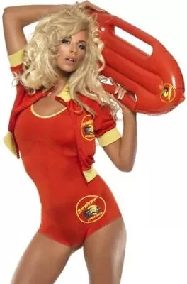 Smiffys Ladies Baywatch Lifeguard Costume Bodysuit Jacket And Swimming Board • £40.32