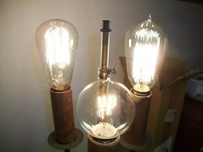 3 Antique Light Bulbs----Edison Type Tips On 2--Working--Vintage--Free Shipping • $9.50