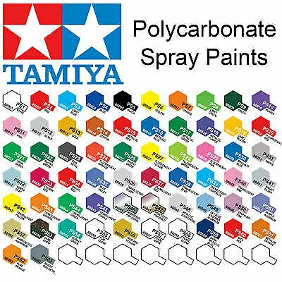 Tamiya PS-1 - PS-63 100ml Polycarbonate/Lexan Spray Paint • £9.75