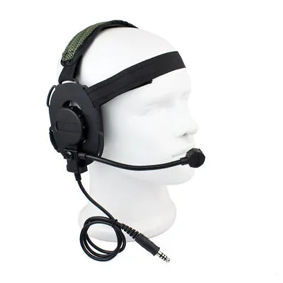 Z Tactical Earpiece Headset Airsoft Mic Radio Boom HD-03 For Bowman Elite II • £26.39