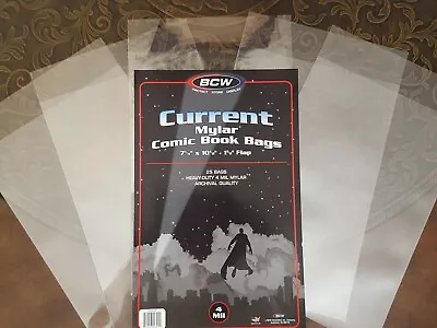 5 BCW Comic Book Sleeve MYLAR 4 Mill THICKNESS Current • $8.20