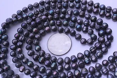 Vintage Grey Purple 6-7 Mm Natural Baroque Pearls Knotted Necklace 62  • $42.99