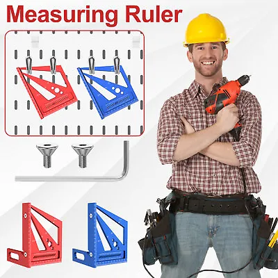 3D Multi-Angle Measuring Ruler Aluminum Alloy Imperial Woodworking Square Daemm • $19.24