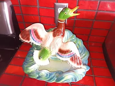 Vintage Flying Mallard Duck Electric TV Lamp Planter Tested Television Light • $45