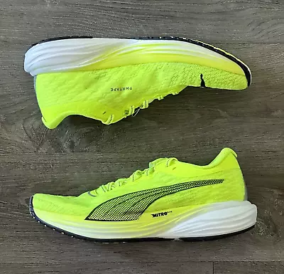 Puma Nitro Deviate 2 Neon Lime Green Mens Running Shoes 376807-05 Size 10.5 • $87