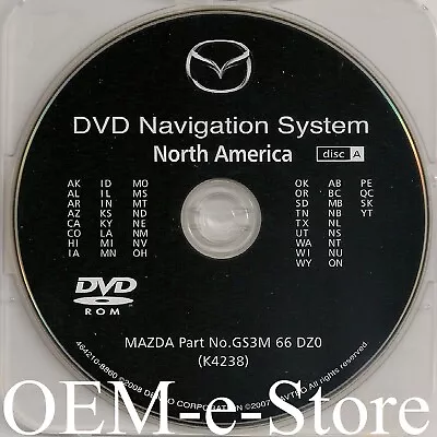 2009 2010 2011 2012 Mazda Mazda6 GPS Navigation DVD WEST Coast U.S CAN Map OEM • $99