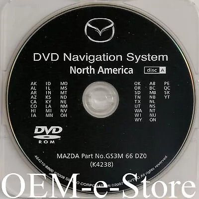 2009 2010 2011 Mazda RX8 RX-8 CX9 CX-9 GPS Navigation DVD WEST Coast U.S CAN Map • $99