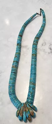 Vintage Native American Heishi Turquoise Necklace • $939