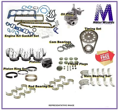 MERCRUISER Chevy GM 350 5.7 VORTEC Marine Engine Rebuild Kit W/Pistons - STD Rot • $754.36